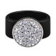 Ring Caviar Kautschuk Silber plated . Crystal Crystal