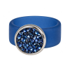 Ring Caviar Kautschuk Silber plated . Crystal Montana