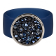 Ring Caviar Kautschuk Silber plated . Crystal Montana GR60
