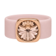 Ring Belt Kautschuk Rosegold plated . Crystal Vintage Rose