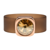 Ring Belt Kautschuk Rosegold plated . Crystal Golden Shadow