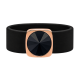 Ring Belt Kautschuk Rosegold plated . Crystal Jet