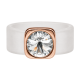 Ring Belt Kautschuk Rosegold plated . Crystal Crystal