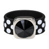 Ring Black & White Punkte Kautschuk Silber plated ....