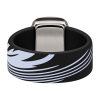 Ring Black & White Zebra Kautschuk Silber plated ....