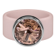 Ring Belt Kautschuk Silber plated . Vintage Rose