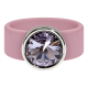 Ring Belt Kautschuk Silber plated . Smoky Mauve