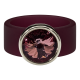 Ring Belt Kautschuk Silber plated . Antik Pink