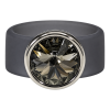 Ring Belt Kautschuk Silber plated . Black Diamond