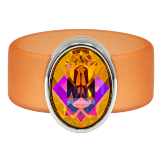 Ring Belt Kautschuk Silber plated . Astral Pink