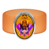 Ring Belt Kautschuk Silber plated . Astral Pink