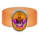 Ring Belt Kautschuk Silber plated . Astral Pink