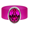 Ring Belt Kautschuk Silber plated . Fuchsia