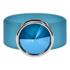 Ring Belt Kautschuk Silber plated . Azure Blue