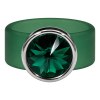 Ring Belt Kautschuk Silber plated . Emerald