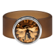 Ring Belt Kautschuk Silber plated . Light Colorado Topaz