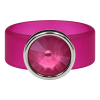 Ring Belt Kautschuk Silber plated . Peany Pink
