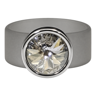 Ring Belt Kautschuk Silber plated . Silver Shade