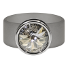 Ring Belt Kautschuk Silber plated . Silver Shade