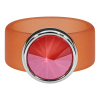 Ring Belt Kautschuk Silber plated . Light Coral