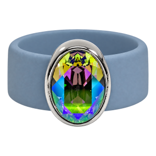 Ring Belt Kautschuk Silber plated . Paradise Shine