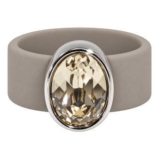 Ring Belt Kautschuk Silber plated . Light Silk
