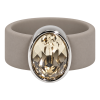 Ring Belt Kautschuk Silber plated . Light Silk