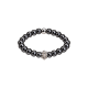Feengleich Perlenring Black Pearl mit Traube und Kugel in 925er Sterlingsilber