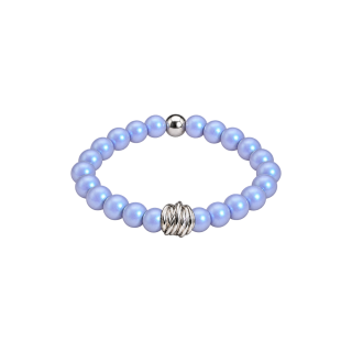 Feengleich Perlenring Dreamy Blue Knoten 925er Sterlingsilber