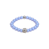 Feengleich Perlenring Dreamy Blue mit Knoten und Kugel in...