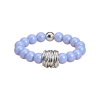 Feengleich Perlenring Dreamy Blue Knoten 925er...