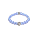 Feengleich Perlenring Dreamy Blue Knoten 925er Sterlingsilber