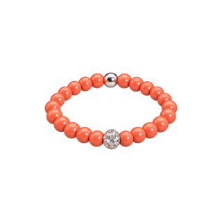 Feengleich Perlenring Coral Pavé-Kugel