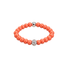 Feengleich Perlenring Coral mit Pave-Kugel und Kugel in...