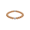 Feengleich Perlenring Bronze Herz 925er Sterlingsilber