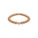 Feengleich Perlenring Bronze mit Herz und Kugel in 925er Sterlingsilber