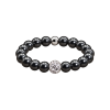 Feengleich Perlenring Black Pearl Pavé-Kugel