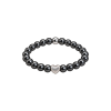 Feengleich Perlenring Black Pearl mit Knoten und Kugel in...