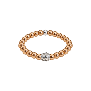 Feengleich Perlenring Bronze mit Schmuckelement Knoten in 925er Sterlingsilber