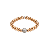 Feengleich Perlenring Bronze Knoten 925er Sterlingsilber
