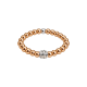 Feengleich Perlenring Bronze mit Knoten und Kugel in 925er Sterlingsilber