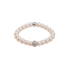 Feengleich Perlenring White Pearl Pavé-Kugel