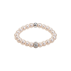 Feengleich Perlenring White Pearl mit Pave-Kugel und Kugel in 925er Sterlingsilber