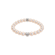 Feengleich Perlenring White Pearl mit Herz und Kugel in 925er Sterlingsilber