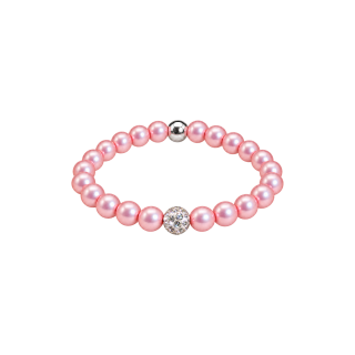 Feengleich Perlenring Rose Pavé-Kugel