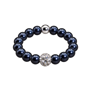 Feengleich Perlenring Night Blue Pavé-Kugel
