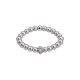 Feengleich Perlenring Light Grey mit Traube und Kugel in 925er Sterlingsilber