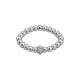Feengleich Perlenring Light Grey Traube 925er Sterlingsilber
