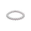Feengleich Perlenring Light Grey Herz 925er Sterlingsilber