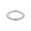 Feengleich Perlenring Light Grey Pavé-Kugel